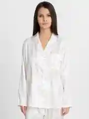 Белый женская пижама из искусственного шёлка
