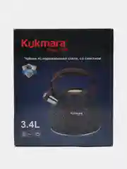 Черный чайник Кукмара со свистком нержавеющая сталь