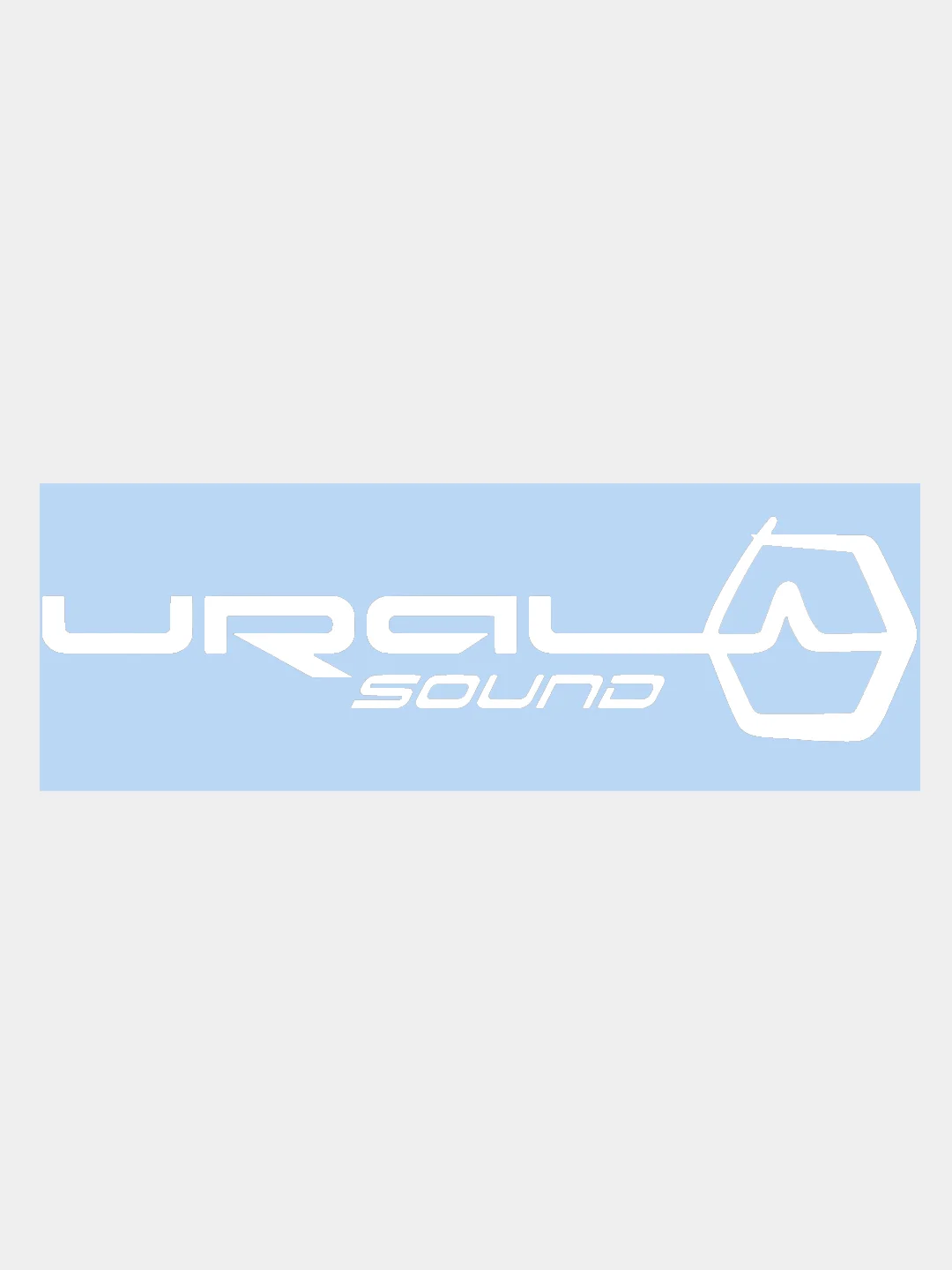Белый наклейка на авто / машину / стекло "URAL Sound - УРАЛ ", 25 х 6 см