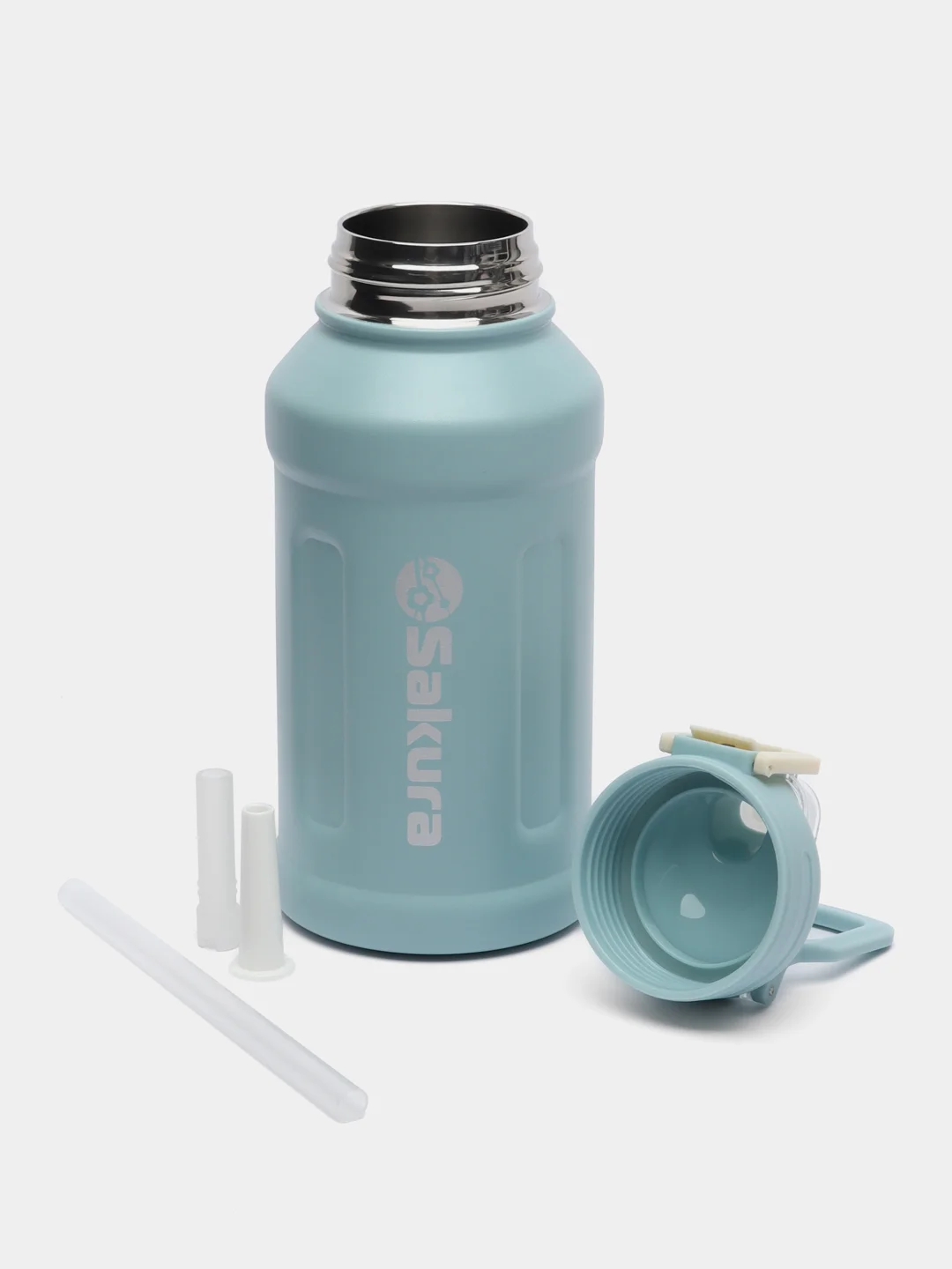 Термобутылка Sakura 2в1 (0,9) TM-03-900BL с труб. голубой