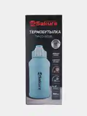 Термобутылка Sakura 2в1 (0,9) TM-03-900BL с труб. голубой