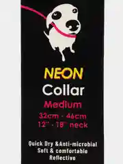 Ошейник для собак DOOG "NEON RIN TIN TIN", чёрно-розовый, M, 32-46см