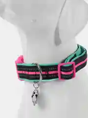 Ошейник для собак DOOG "NEON RIN TIN TIN", чёрно-розовый, L, 42-62см