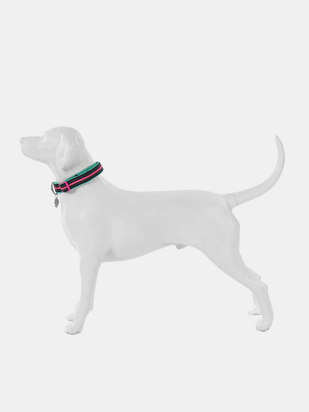 Ошейник для собак DOOG "NEON RIN TIN TIN", чёрно-розовый, L, 42-62см