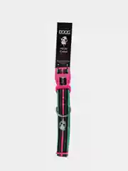 Ошейник для собак DOOG "NEON RIN TIN TIN", чёрно-розовый, L, 42-62см