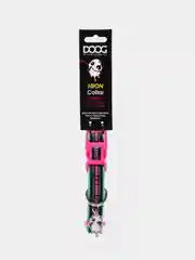 Ошейник для собак DOOG "NEON RIN TIN TIN", чёрно-розовый, S, 23-34см