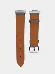 Серый кожаный ремешок для смарт часов 20мм экокожа с адаптером для Huawei Watch Fit 2, браслет