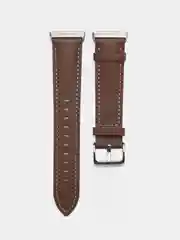 Коричневый кожаный ремешок для смарт часов 20мм экокожа с адаптером для Huawei Watch Fit 2, браслет