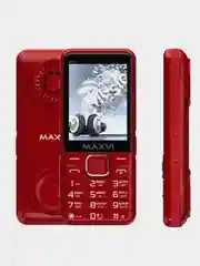 Красный кнопочный телефон Maxvi P110, С КАМЕРОЙ, ФУНКЦИЯ POWER BANK, АККУМУЛЯТОР 4000мАч