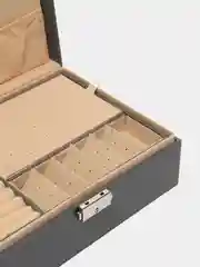 Серый шкатулка для хранения ювелирных украшений