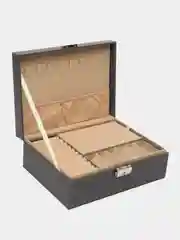 Серый шкатулка для хранения ювелирных украшений