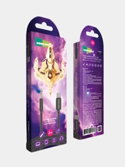 Аудиокабель AUX 3.5mm - Lightning, Аудиокабель для айфона из нейлона More Choice UK24i
