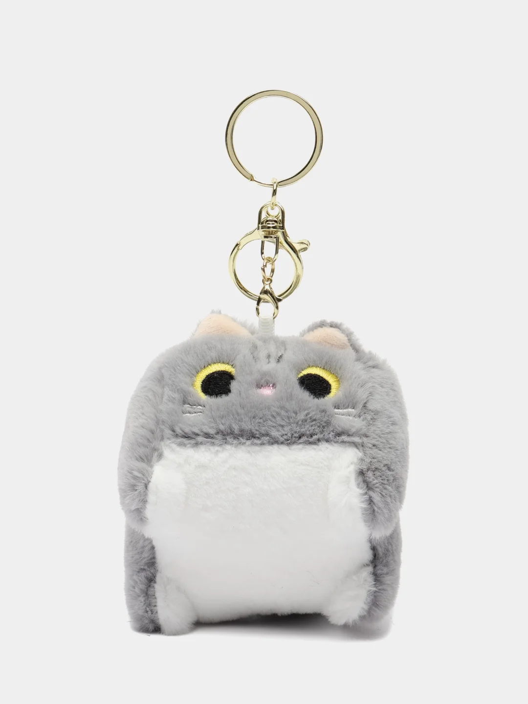Серебряный брелок мягкая игрушка Котокуб, кот Акула, Куроми, Стич и другие