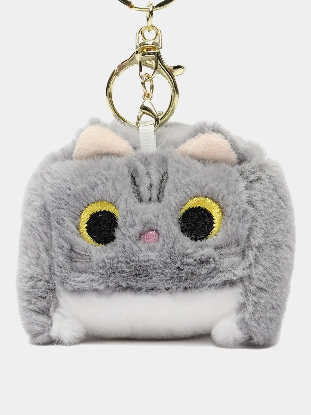 Серебряный брелок мягкая игрушка Котокуб, кот Акула, Куроми, Стич и другие