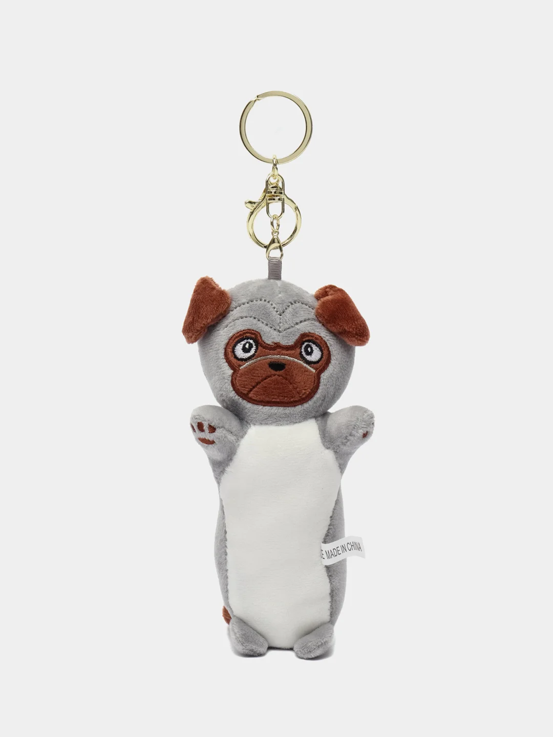 Серый брелок мягкая игрушка Котокуб, кот Акула, Куроми, Стич и другие