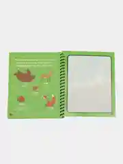 Тёмно-зелёный книжка водная многоразовая раскраска с маркером