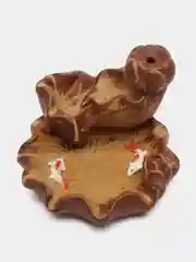 Бежевый подставка для благовоний стелющийся дым / Аромалампа Рыбки