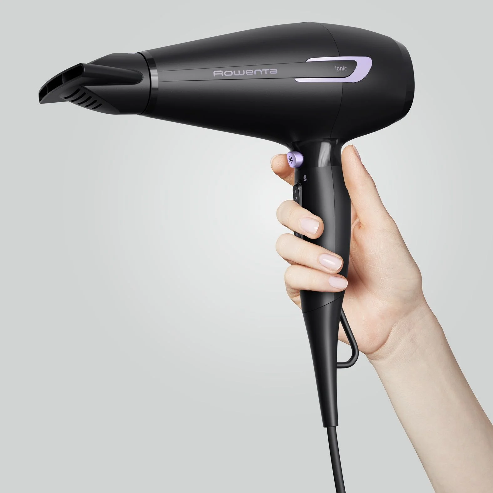 Фен для волос Rowenta Pro Power+ CV7210F0, с насадками, ионным генератором, 2200 Вт