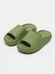 Лайм шлепанцы, тапочки резиновые домашние, сланцы женсике мужские на высокой подошве