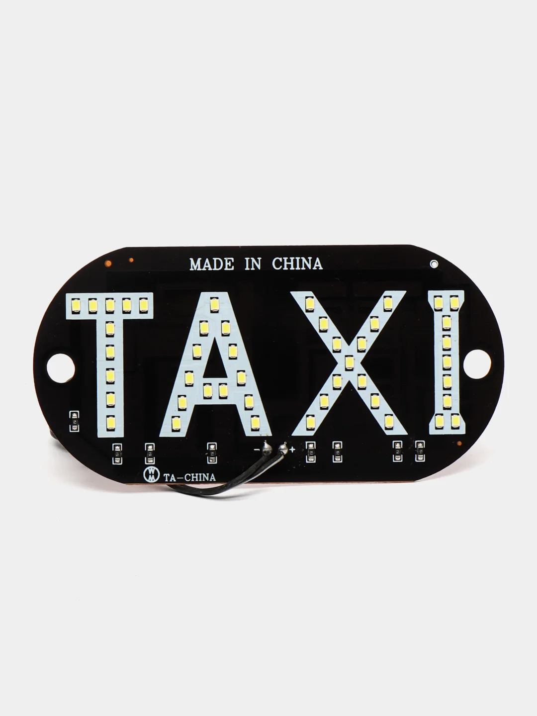 Табличка "Taxi" Такси светодиодная со штекером, в прикуриватель,с проводом, на присосках