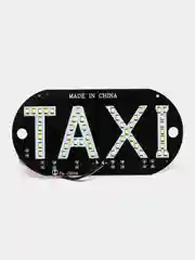 Табличка "Taxi" Такси светодиодная со штекером, в прикуриватель,с проводом, на присосках