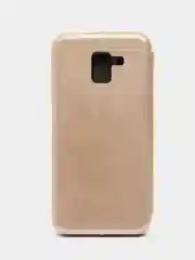 Золотой чехол книжка с карточкой для Samsung J6 2018