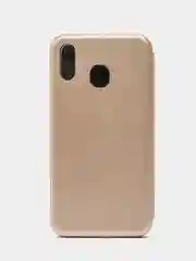 Золотой чехол книжка с карточкой для Samsung M20