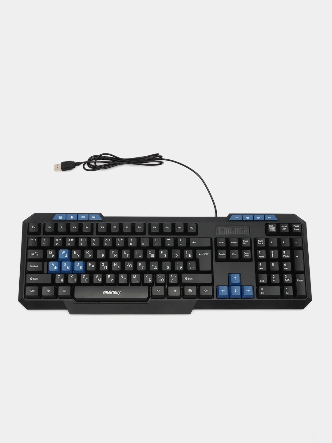Мультимедийная клавиатура, проводная Smartbuy SBK-221U-K One