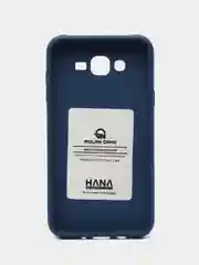 Синий силиконовый чехол для Samsung Galaxy J7, J700 бампер Hana Molan Cano для смартфона