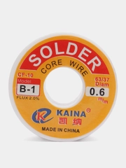 Припой KAINA B 0.6мм Sn63/Pb37 с флюсом CF-10 80гр