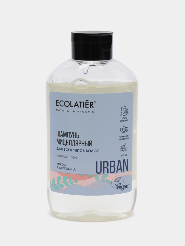 Ecolatier Urban Мицеллярный шампунь для всех типов волос кокос и шелковица  600 мл