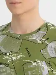 Белый футболка мужская, с принтом