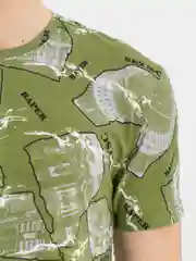 Белый футболка мужская, с принтом