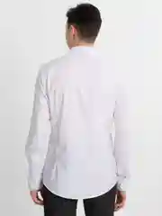 Рубашка классическая белая с длинным рукавом, приталенная Slim fit торжественная