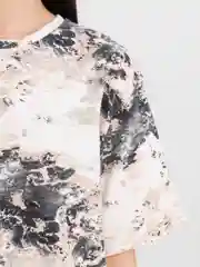 Серый платье-футболка Oversize, короткая туника, большие размеры 42-60