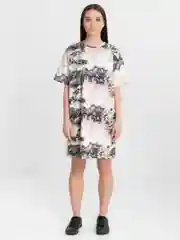 Серый платье-футболка Oversize, короткая туника, большие размеры 42-60