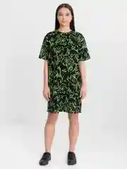 Салатовый платье-футболка Oversize, короткая туника, большие размеры 42-60