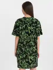 Салатовый платье-футболка Oversize, короткая туника, большие размеры 42-60