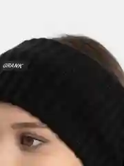 Черный женская вязаная повязка на голову / Повязка на голову широкая теплая