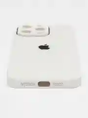 Белый чехол для iPhone 15, 15 Pro, 15 Pro Max, со стеклянной панелью и защитой камеры