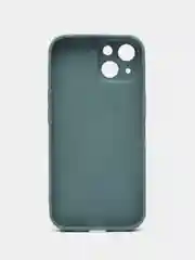Зеленый чехол для iPhone 15, 15 Pro, 15 Pro Max, со стеклянной панелью и защитой камеры