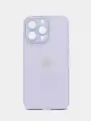 Лавандовый чехол для iPhone 15, 15 Pro, 15 Pro Max, со стеклянной панелью и защитой камеры