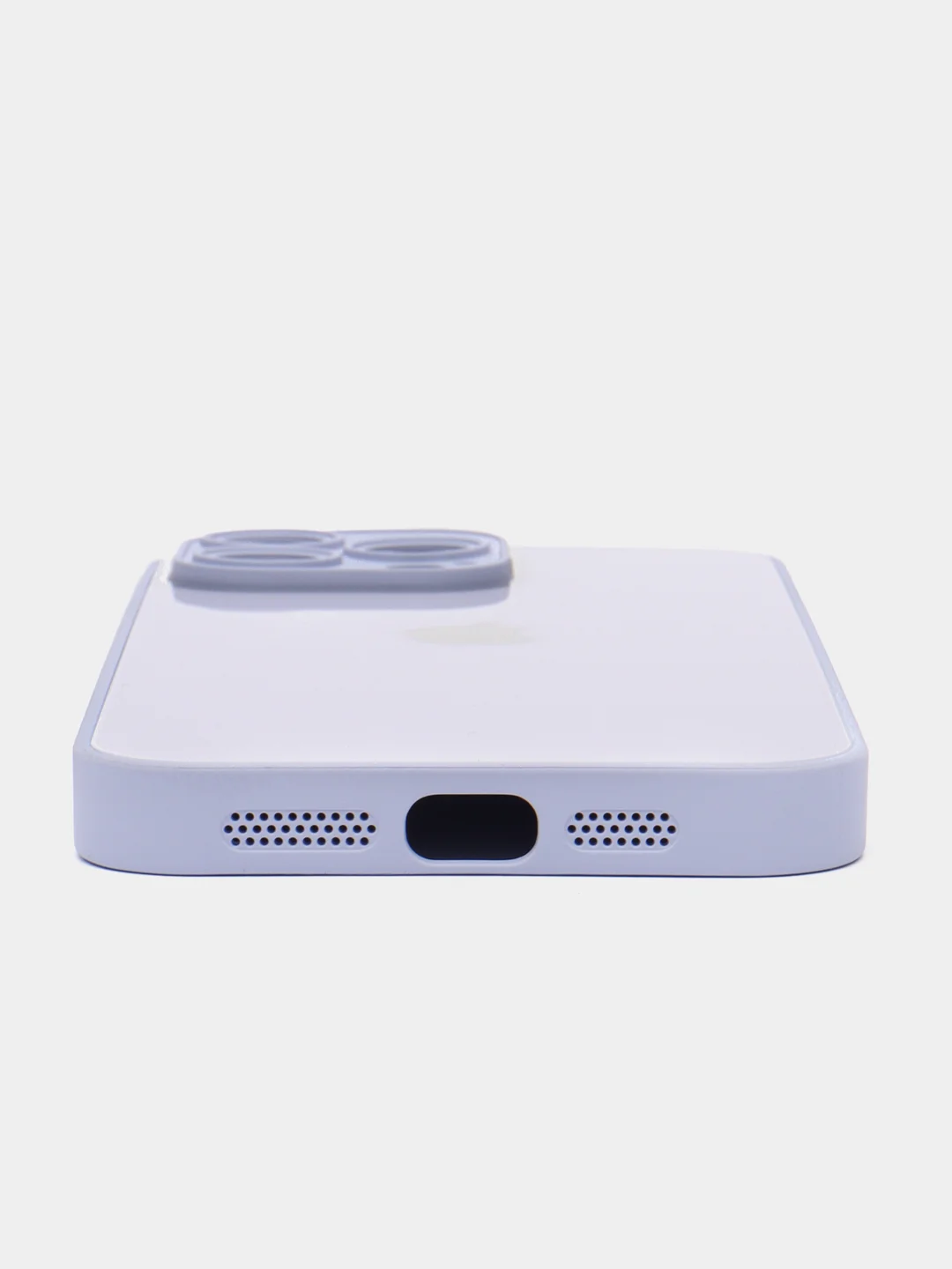 Лавандовый чехол для iPhone 15, 15 Pro, 15 Pro Max, со стеклянной панелью и защитой камеры