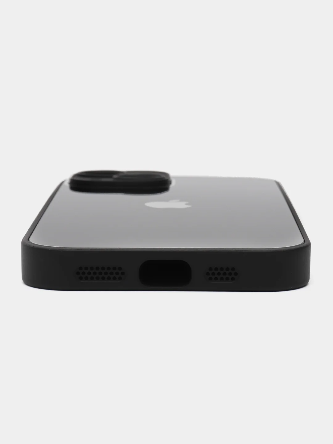 Черный чехол для iPhone 15, 15 Pro, 15 Pro Max, со стеклянной панелью и защитой камеры