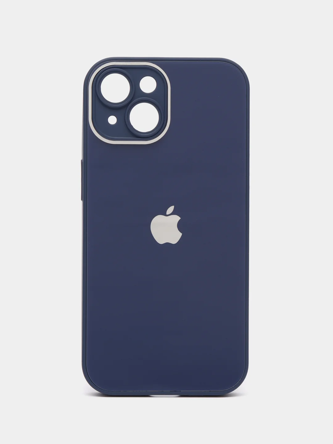 Небесно-голубой чехол для iPhone 15, 15 Pro, 15 Pro Max, со стеклянной панелью и защитой камеры