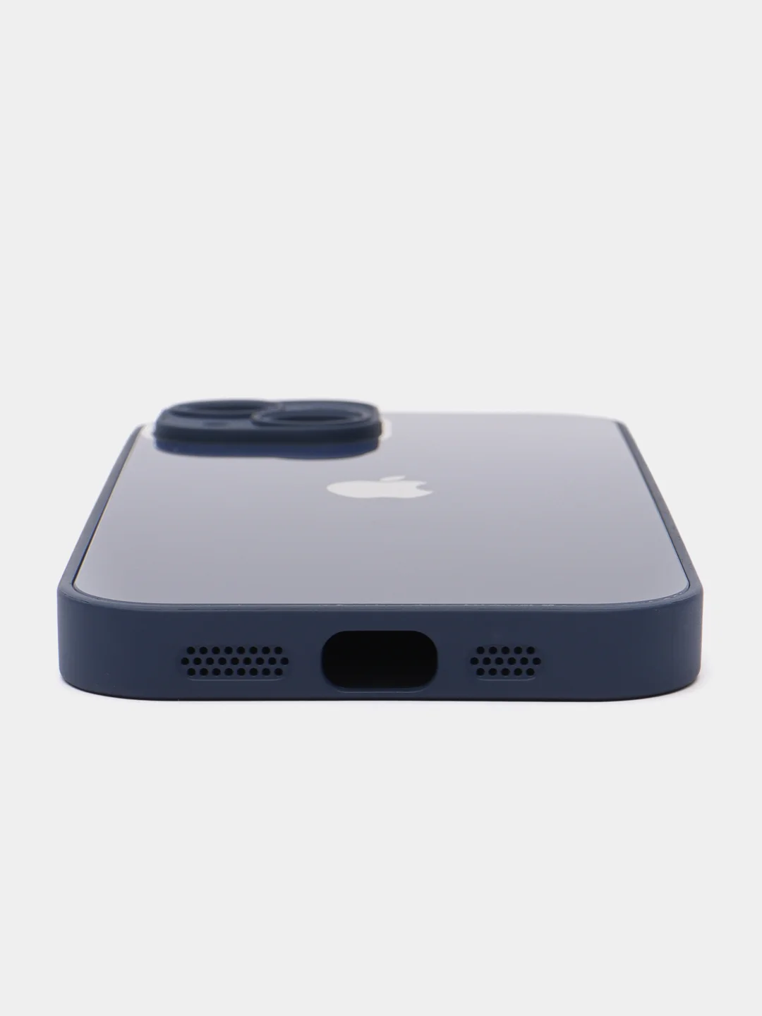 Небесно-голубой чехол для iPhone 15, 15 Pro, 15 Pro Max, со стеклянной панелью и защитой камеры