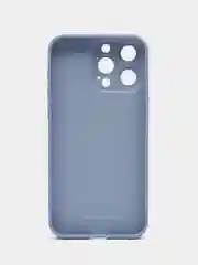 Небесно-голубой чехол для iPhone 15, 15 Pro, 15 Pro Max, со стеклянной панелью и защитой камеры