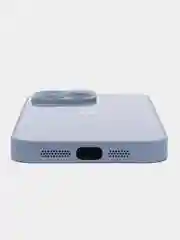 Небесно-голубой чехол для iPhone 15, 15 Pro, 15 Pro Max, со стеклянной панелью и защитой камеры