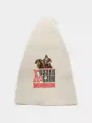 Красный шапка банная с вышивкой, 3 варианта