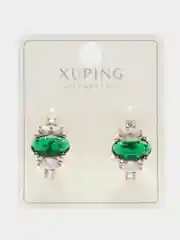 Зеленый серьги Xuping гипоаллергенный медицинский сплав